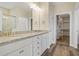 Elegant bathroom featuring double sinks, granite countertops, and a walk-in shower at 716 Lapwind Loop, Myrtle Beach, SC 29579