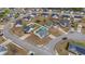 Bird's-eye view of a community, showcasing a home with fenced-in yard and pool at 2601 Rosehip Ct., Conway, SC 29527
