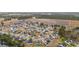 Overhead view showing a peaceful neighborhood with a mix of homes and green spaces at 2601 Rosehip Ct., Conway, SC 29527
