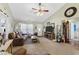 Comfortable living room with a vaulted ceiling, ample seating, and a cozy atmosphere, perfect for Gathering gatherings at 2601 Rosehip Ct., Conway, SC 29527