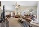 Cozy living room featuring comfortable seating, a ceiling fan, and an open layout, perfect for relaxing or entertaining at 2601 Rosehip Ct., Conway, SC 29527