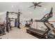 Bright gym featuring a treadmill, bike, and weight machine at 2724 A C Ln, Conway, SC 29526