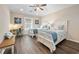 Bedroom with two twin beds, wood floors, and a desk area, perfect for a ' room at 31 Tidelands Trail, Pawleys Island, SC 29585