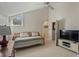 Bedroom with a daybed next to a window, complemented by neutral walls and a ceiling fan at 48 Twelve Oaks Dr. # 3, Pawleys Island, SC 29585