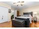 Bedroom featuring hardwood floors and a black bed frame at 4908 Main St., Loris, SC 29569