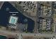 Aerial view of property near community pool, showing location at 528 Banks Drive at 528 Banks Dr. # 2-4 & 2-4G, Myrtle Beach, SC 29588