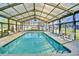 Indoor pool offers year-round enjoyment, featuring a bright and airy atmosphere with ample seating and a calming view at 670 Riverwalk Dr. # 304, Myrtle Beach, SC 29579