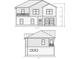 Blueprint of a two story home with front and side elevations at 713 9Th Ave. S, North Myrtle Beach, SC 29582