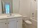 Clean bathroom with a modern vanity, a large mirror, and a shower-tub combination at 8643 Farrier Dr., Myrtle Beach, SC 29588