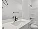 Bathroom with vanity, black accents, and shower and tub combo at 885 Bear Lake Dr., Longs, SC 29568