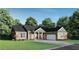 Charming single-story home with a well-manicured lawn and attached two-car garage at 885 Bear Lake Dr., Longs, SC 29568