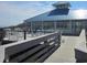 Exterior view of the Surfside Beach clubhouse featuring ample seating and beautiful ocean views at 135 S Dunes Dr., Pawleys Island, SC 29585