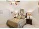 Cozy bedroom with a beautifully decorated queen-size bed and matching nightstands with lamps at 1517 Palmina Loop # B, Myrtle Beach, SC 29588