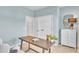 An office space features a modern desk, neutral colors, and plenty of storage at 1609 Seachase Way, North Myrtle Beach, SC 29582
