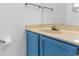 Bathroom with blue vanity and a white sink at 1851 Fairway Ridge # 7C, Surfside Beach, SC 29575