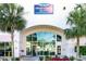 Welcoming resort entrance with lush landscaping and clear glass doors at 1903 S Ocean Blvd. # 606, North Myrtle Beach, SC 29582