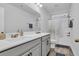 Well-lit bathroom featuring a double vanity and tile flooring at 2593 Pegasus Place, Myrtle Beach, SC 29577
