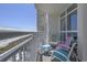 Balcony view of the beach from a condo building at 2801 S Ocean Blvd. # 733, North Myrtle Beach, SC 29582