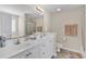 Bright bathroom featuring a double sink vanity, soaking tub, and neutral finishes at 3124 Ivy Lea Dr., Conway, SC 29526