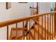 Well-maintained wooden staircase with railing, providing access to the upper floor at 317 14Th Ave. N, Surfside Beach, SC 29575