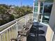 Enjoy scenic views from this balcony with seating, perfect for relaxation and entertaining at 5200 N Ocean Blvd. # 152, Myrtle Beach, SC 29577