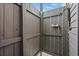 Private outdoor shower area enclosed by a wooden fence, great for rinsing off after beach trips at 6001-L11 South Kings Hwy., Myrtle Beach, SC 29575