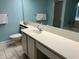 Bathroom with a white vanity, neutral tile flooring, and a shower/tub combination at 645 Retreat Beach Circle, Pawleys Island, SC 29585