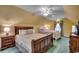 Bedroom with two beds, carpet and ceiling fan at 702 Compass Point Dr., North Myrtle Beach, SC 29582