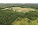 Aerial shot of the property showcasing the landscape and mature trees at 721 Old Buck Creek Rd., Longs, SC 29568