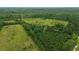 Aerial shot of property showcasing the landscape with mature trees and pond at 721 Old Buck Creek Rd., Longs, SC 29568