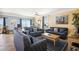 Inviting living room with comfortable seating, ocean views, and stylish decor at 817 S Ocean Blvd. # 105, North Myrtle Beach, SC 29582