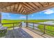 View from fishing pier overlooking beautiful green marshland, coastal community, and the ocean at 89 Enclave Pl., Pawleys Island, SC 29585