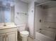 Standard bathroom with toilet, tub and vanity with ample lighting at 9820 Queensway Blvd. # 1502, Myrtle Beach, SC 29572