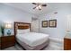Cozy bedroom featuring a queen-sized bed and modern decor at 100 North Beach Blvd. # 506, North Myrtle Beach, SC 29582