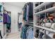 Spacious walk-in closet with custom shelving, ample storage, and well-organized layout at 125 Harbor Oaks Dr., Myrtle Beach, SC 29588