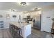 Modern kitchen featuring a large island, granite countertops, and stainless steel appliances at 127 Clover Walk Dr., Conway, SC 29526