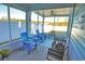 Relaxing screened porch with seating arrangements, ceiling fan, and an expansive view at 127 Clover Walk Dr., Conway, SC 29526