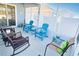 Cozy screened porch with plenty of seating and great view at 127 Clover Walk Dr., Conway, SC 29526