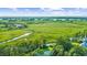 Expansive aerial view of the marsh landscape, showcasing natural beauty at 202 Spreading Oak Dr., Pawleys Island, SC 29585