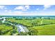Stunning aerial view of the marina; a boater's dream come true at 202 Spreading Oak Dr., Pawleys Island, SC 29585