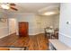 Dining area features wood floors and table with seating for four at 2241 Waterview Dr. # 227, North Myrtle Beach, SC 29582