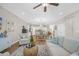 Open-concept living area showcasing seamless transition to the dining and kitchen, with stylish furnishings at 309 Lake Mist Ct. # 309, Longs, SC 29568