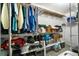 A walk-in closet is organized with rods, shelving, and plenty of room for storage at 321 Jay St., Murrells Inlet, SC 29576