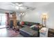 Spacious living room with a comfortable sectional sofa and modern decor at 4584 Lomax Ct. # 1B, Murrells Inlet, SC 29576