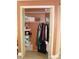 Spacious closet with ample shelving and hanging space at 5511 N Ocean Blvd. # 202, Myrtle Beach, SC 29577