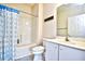 Clean bathroom with a tub and shower combination, plus modern vanity at 5750 Oyster Catcher Dr. # 1034, North Myrtle Beach, SC 29582