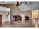 Spacious living room with vaulted ceilings, hardwood floors and lots of natural light at 645 Twinflower St., Little River, SC 29566