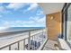 Balcony featuring a white railing and ocean and beach view at 9550 Shore Dr. # 1637/1638, Myrtle Beach, SC 29572