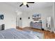 Primary bedroom featuring a ceiling fan, nice furniture, and hardwood floors at 1547 Harlow Ct., Myrtle Beach, SC 29579
