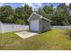 Detached garage with ample space for parking and storage featuring a private entrance and fenced yard at 197 Black Bear Rd., Myrtle Beach, SC 29588